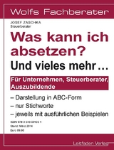 Was kann ich absetzen? - Josef Zaschka