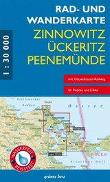 Rad- und Wanderkarte Zinnowitz, Ückeritz, Peenemünde - 