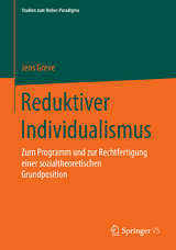 Reduktiver Individualismus - Jens Greve