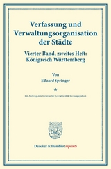 Verfassung und Verwaltungsorganisation der Städte. - Eduard Springer