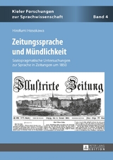 Zeitungssprache und Mündlichkeit - Hirofumi Hosokawa