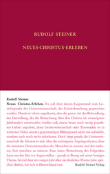 Neues Christus-Erleben - Rudolf Steiner