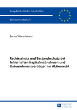 Rechtsschutz und Bestandsschutz bei fehlerhaften Kapitalmaßnahmen und Unternehmensverträgen im Aktienrecht - Benny Wünschmann