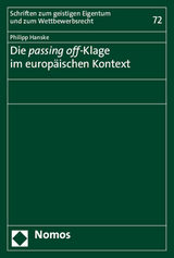 Die passing off-Klage im europäischen Kontext - Philipp Hanske