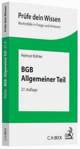 BGB Allgemeiner Teil - Helmut Köhler