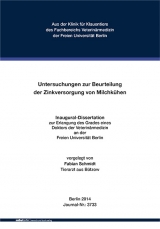 Untersuchungen zur Beurteilung der Zinkversorgung von Milchkühen - Fabian Schmidt