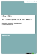 Der Klassenbegriff von Karl Marx bis heute -  Helmut Schäfer