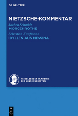 Historischer und kritischer Kommentar zu Friedrich Nietzsches Werken / Kommentar zu Nietzsches "Morgenröthe", "Idyllen aus Messina" - Jochen Schmidt, Sebastian Kaufmann