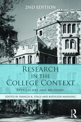 Research in the College Context - Stage, Frances K.; Manning, Kathleen