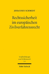 Rechtssicherheit im europäischen Zivilverfahrensrecht - Johannes Schmidt