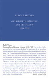 Gesammelte Aufsätze zur Literatur 1884–1902 - Steiner, Rudolf; Rudolf Steiner Nachlassverwaltung