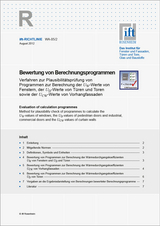 ift-Richtlinie WA-05/2 Bewertung von Berechnungsprogrammen -  ift Rosenheim GmbH