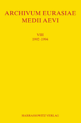 Archivum Eurasiae Medii Aevi VIII 1992-1994 - 