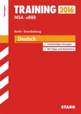 Training Mittlerer Schulabschluss Berlin/Brandenburg - Deutsch Lösungen - von der Kammer, Marion; Graffenberger, Heike