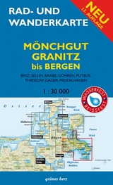 Rad- und Wanderkarte Mönchgut, Granitz, bis Bergen - 