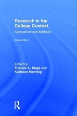 Research in the College Context - Stage, Frances K.; Manning, Kathleen