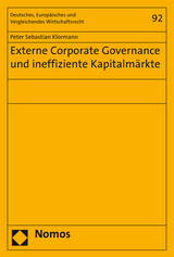 Externe Corporate Governance und ineffiziente Kapitalmärkte - Peter Sebastian Klormann