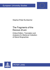 The Fragments of the «Daoxue zhuan» - Stephan P. Bumbacher