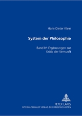 System der Philosophie - Hans-Dieter Klein