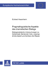 Pragmalinguistische Aspekte des dramatischen Dialogs - Eckhard Hauenherm