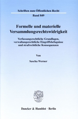 Formelle und materielle Versammlungsrechtswidrigkeit. - Sascha Werner