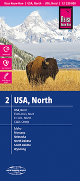 Reise Know-How Landkarte USA, Nord / USA, North (1:1.250.000) : Idaho, Montana, Wyoming, North Dakota, South Dakota, Nebraska - Peter Rump, Reise Know-How Verlag