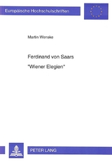 Ferdinand von Saars- «Wiener Elegien» - Martin Wenske