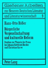 Bürgerliche Vergesellschaftung und kulturelle Reform - Hans-Otto Rößer