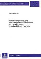 Novellierungsversuche des Energiewirtschaftsrechts vor dem Hintergrund grundrechtlicher Normen - Martin Notthoff