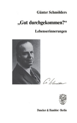 Lebenserinnerungen. - Günter Schmölders