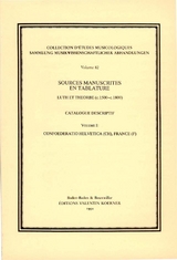 Sources manuscrites en tablature. Tabulaturen in Handschriften. Laute und Théorbe / Sources manuscrites en tablature. Luth et théorbe (c.1500-c.1800). Catalogue descriptif. Tabulaturen in Handschriften. Laute und Théorbe. Beschreibendes Verzeichnis. - 