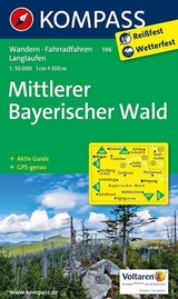 KOMPASS Wanderkarte Mittlerer Bayerischer Wald - KOMPASS-Karten GmbH