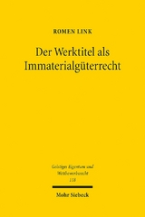 Der Werktitel als Immaterialgüterrecht - Romen Link