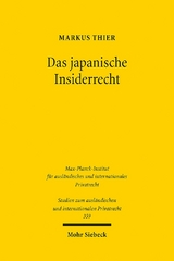 Das japanische Insiderrecht - Markus Thier