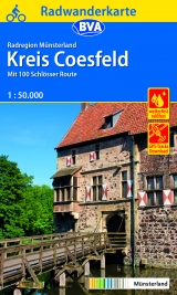 Radwanderkarte BVA Radregion Münsterland Kreis Coesfeld 1:50.000, reiß- und wetterfest, GPS-Tracks Download - 