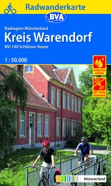 Radwanderkarte BVA Radregion Münsterland Kreis Warendorf mit 100 Schlösser Route 1:50.000, reiß- und wetterfest, GPS-Tracks Download - 