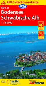 ADFC-Radtourenkarte 25 Bodensee Schwäbische Alb 1:150.000, reiß- und wetterfest, GPS-Tracks Download - 