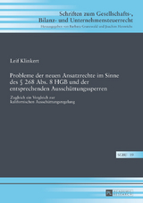 Probleme der neuen Ansatzrechte im Sinne des § 268 Abs. 8 HGB und der entsprechenden Ausschüttungssperren - Leif Klinkert