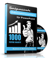 1000 Handgezeichnete Präsentationsvorlagen für PowerPoint, 1 CD-ROM (Business & Marketing Edition) - 