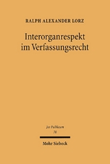 Interorganrespekt im Verfassungsrecht - Ralph A. Lorz