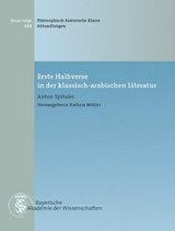 Erste Halbverse in der klassisch-arabischen Literatur - Anton Spitaler