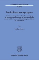 Das Refinanzierungsregister. - Stephan Werner