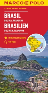 MARCO POLO Kontinentalkarte Brasilien, Bolivien, Paraguay, Uruguay 1:4 Mio.