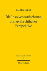 Die Insolvenzanfechtung aus zivilrechtlicher Perspektive - Ralph Zenger