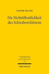 Die Nichtöffentlichkeit des Schiedsverfahrens - Nassim Eslami