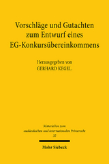 Vorschläge und Gutachten zum Entwurf eines EG-Konkursübereinkommens - 