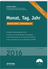 Tabelle, Lohnsteuer 2016 Monat, Tag, Jahr - Sonderausgabe Juli - 