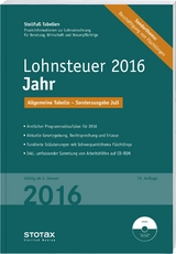 Tabelle, Lohnsteuer 2016 Jahr - Sonderausgabe Juli - 