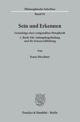 Sein und Erkennen. - Franz Förschner