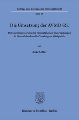 Die Umsetzung der AVMD-RL. - Anke Kötter